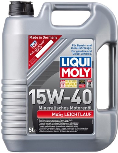 Олива моторна LIQUI MOLY MoS2 Leichtlauf SAE 15W-40 5 л (4100420025716)